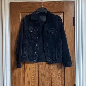 Lucky Brand Jean Jacket (black velour)